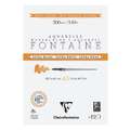 Clairefontaine Aquarellpapier FONTAINE Extra White, satiniert, 29,7 cm x 42 cm, 300 g/m², satiniert, Block mit 12 Blatt (2-seitig geleimt)