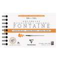 Clairefontaine Aquarellpapier FONTAINE Extra White, satiniert, 12 cm x 18 cm, 300 g/m², satiniert, Spiralblock mit 12 Blatt