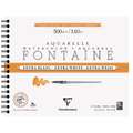 Clairefontaine Aquarellpapier FONTAINE Extra White, satiniert, 24 cm x 30 cm, 300 g/m², satiniert, Spiralblock mit 12 Blatt