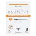 Clairefontaine Aquarellpapier FONTAINE Extra White, satiniert, 23 cm x 31 cm, 300 g/m², satiniert, Block mit 15 Blatt (4-seitig geleimt)