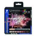 STAEDTLER® pigment arts pen brush371, 12er-Sets, Potrait Colours, Set, Pinselspitze