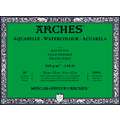 ARCHES® Aquarellkarton-Blöcke Aquarell-Büttenblock, 23 cm x 31 cm, 300 g/m², Block (4-seitig geleimt), Block mit 20 Blatt, Oberfläche Feinkorn