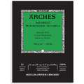ARCHES® Aquarellkarton-Blöcke Aquarell-Büttenblock, 21 cm x 29,7 cm, 300 g/m², Block (1-seitig geleimt), Block mit 12 Blatt, Oberfläche Feinkorn