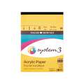 DALER-ROWNEY System3 Acrylmalblock, 21 cm x 29,7 cm, DIN A4, 230 g/m², strukturiert|matt, Block mit 20 Blatt (1-seitig geleimt)