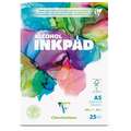 Clairefontaine Alcohol Inkpad Kalligraphieblock, 14,8 cm x 21 cm, DIN A5, glatt, 90 g/m², 1-seitig geleimter Block mit 25 Blatt