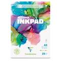 Clairefontaine Alcohol Inkpad Kalligraphieblock, 29,7 cm x 42 cm, DIN A3, glatt, 90 g/m², 1-seitig geleimter Block mit 25 Blatt