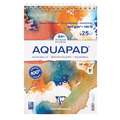 Clairefontaine Goldline Aquapad Spiralblock, DIN A4+, fein, 300 g/m², Spiralgebundener Block mit 25 Blatt