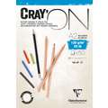Clairefontaine CRAY'ON Zeichenpapier, 42 cm x 59,4 cm, DIN A2, 50 Blatt, 120 g/m², Block (1-seitig geleimt)