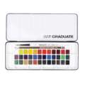 DALER-ROWNEY GRADUATE Aquarell Studenten-Set, 36 halbe Näpfe + Zubehör