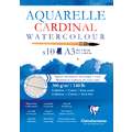 Clairefontaine Aquarellblock CARDINAL, 29,7 cm x 42 cm, DIN A3, 300 g/m², grob|fein, Block (1-seitig geleimt)