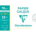 Clairefontaine Transparentpapier 70/75 g/qm, 21 cm x 29,7 cm, DIN A4, Pochette mit 12 Blatt, 70/75 g/m²