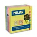 MILAN® Haftnotizen, Neonfarben, 400 Blatt, 76 mm x 76 mm