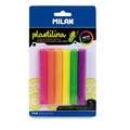 MILAN® plastilina Modelliersticks Set, Inhalt 6 Stück, Neonfarben