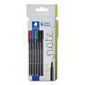 STAEDTLER® Triplus Fineliner-Sets, Set, 0,3 mm, metallgefasste Spitze