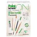 Clairefontaine Paint ON Mixed Media, Recyclingpapier, Spiralblock, 29,7 cm x 42 cm, DIN A3, 250 g/m², Spiralblock mit 12 Blatt
