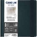 CANSON® Saunders Waterford® ART BOOK, Hardcover-Aquarellbuch, 300 g/qm, 20 cm x 20 cm, 300 g/m², Skizzenbuch, Quadratisch