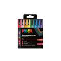 UNI POSCA Glitter-Marker PC-3ML 8er-Sets, 0,9-1,3 mm, konische Spitze, Kartonverpackung