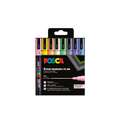 UNI POSCA PC-3M Marker-Sets, 8er-Set Pastellfarben, 0,9-1,3 mm|fein, konische Spitze, Kartonverpackung
