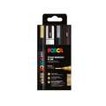 UNI POSCA Marker-Set PC-5M , 4er-Sets, Basis-Sortierung 1, Kartonverpackung