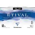 Clairefontaine ETIVAL Aquarell-Spiralblock, Feinkorn, 12 cm x 18 cm, fein, 300 g/m², Spiralblock