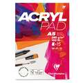 Clairefontaine Acrylpad, 14,8 cm x 21 cm, DIN A5, 285 g/m², 15 Blatt, Block mit 15 Seiten