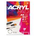 Clairefontaine Acrylpad, 29,7 cm x 42 cm, DIN A3, 285 g/m², 15 Blatt, Block mit 15 Seiten