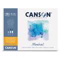 CANSON® Montval® Aquarellkarton, 200 g/m² Feinkorn, 24 cm x 32 cm, 200 g/m², fein, Maxi-Block mit 100 Blatt, an der langen Seite geleimt