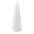 folia® Pappboxen, 12er-Set eckig, Weiß, Set