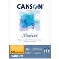 CANSON® Montval Aquarellblock, 10,5 cm x 14,8 cm, DIN A6, Block mit 50 Blatt (1-seitig geleimt), fein