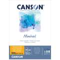 CANSON® Montval Aquarellblock, 14,8 cm x 21 cm, DIN A5, Block mit 50 Blatt (1-seitig geleimt), fein
