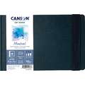 CANSON® Montval® ART BOOK, Hardcover-Aquarellbuch, 300 g/m², 21,6 cm x 14 cm, Block (1-seitig geleimt), fein, Querformat