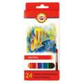 KOH-I-NOOR Aquarell Schul-Farbstifte „Fisch“, 24 Stifte, Set