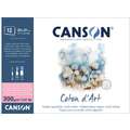 CANSON® Coton d’Art Aquarellblock Satiniert, einseitig geleimt, 23 cm x 31 cm, Block (1-seitig geleimt), satiniert