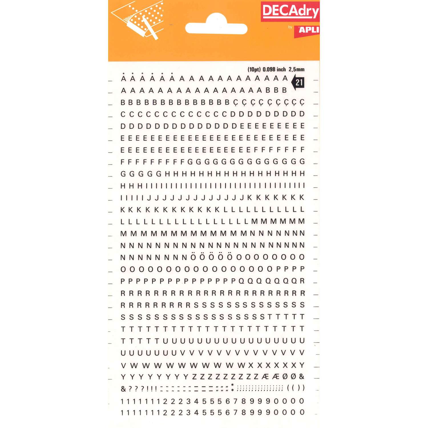 DECAdry Transferbuchstaben und Zeichen | online Kaufen - Bastelshop ...