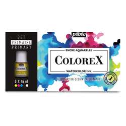 pébéo Colorex Aquarelltusche Primärfarben-Set