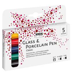 KREUL Glass & Porcelain Pen Classic 5er Set