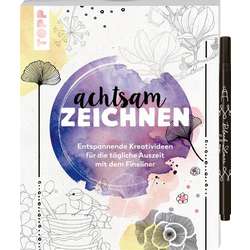 Achtsam zeichnen. Kreativbuch zum Reinzeichnen inkl. Fineliner!