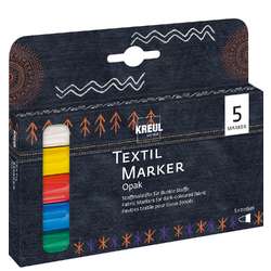 KREUL Textil Marker Opak, medium, 5er-Set