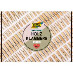 folia® Holzklammern Natural Jumbo-Pack