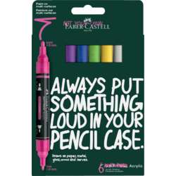FABER-CASTELL Multimark Acrylic Vibrant-Colours 6er-Set