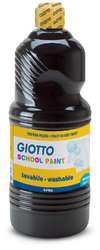 GIOTTO School Paint Temperafarbe, 1 Liter, Schwarz