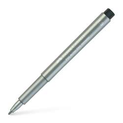 FABER-CASTELL Tuschestift PITT Artist Pen metallic, einzeln, Einzeln, silber