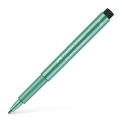 FABER-CASTELL Tuschestift PITT Artist Pen metallic, einzeln, Einzeln, grün metallic