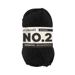 myboshi NO.2 Wolle, 50 g, 100 m, Schwarz