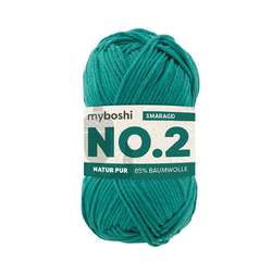 myboshi NO.2 Wolle, 50 g, 100 m, Smaragd
