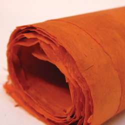 KHADI Handgeschöpftes Lokta Büttenpapier, 50 cm x 75 cm, Koralle