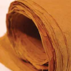 KHADI Handgeschöpftes Lokta Büttenpapier, 50 cm x 75 cm, Safran