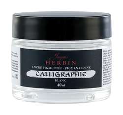 HERBIN pigmentierte Kalligrafietinte, 40 ml, Weiß