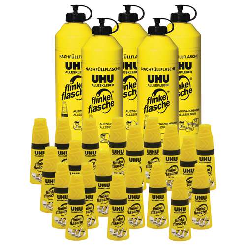 UHU® Flinke Flasche im Paket Alleskleber für Großverbraucher 