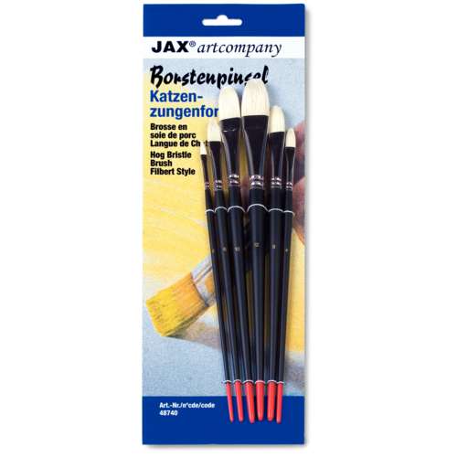 JAX® artcompany Borstenpinsel-Set, Katzenzunge 